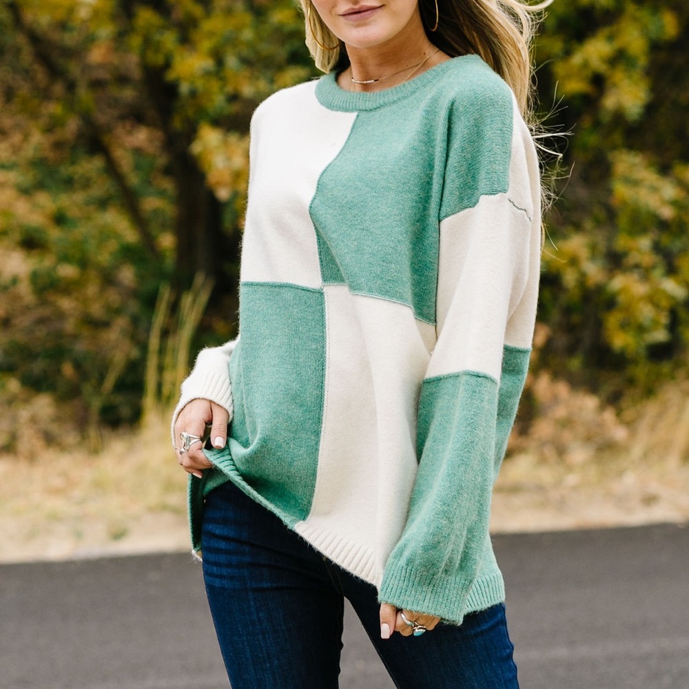 Kelly Four Square Color Block Sweater - Picture 3 of 7